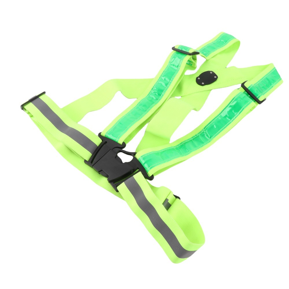 Running Gear Lights - Yeni Polyester LED Güvenlik Yeleği Yeşil