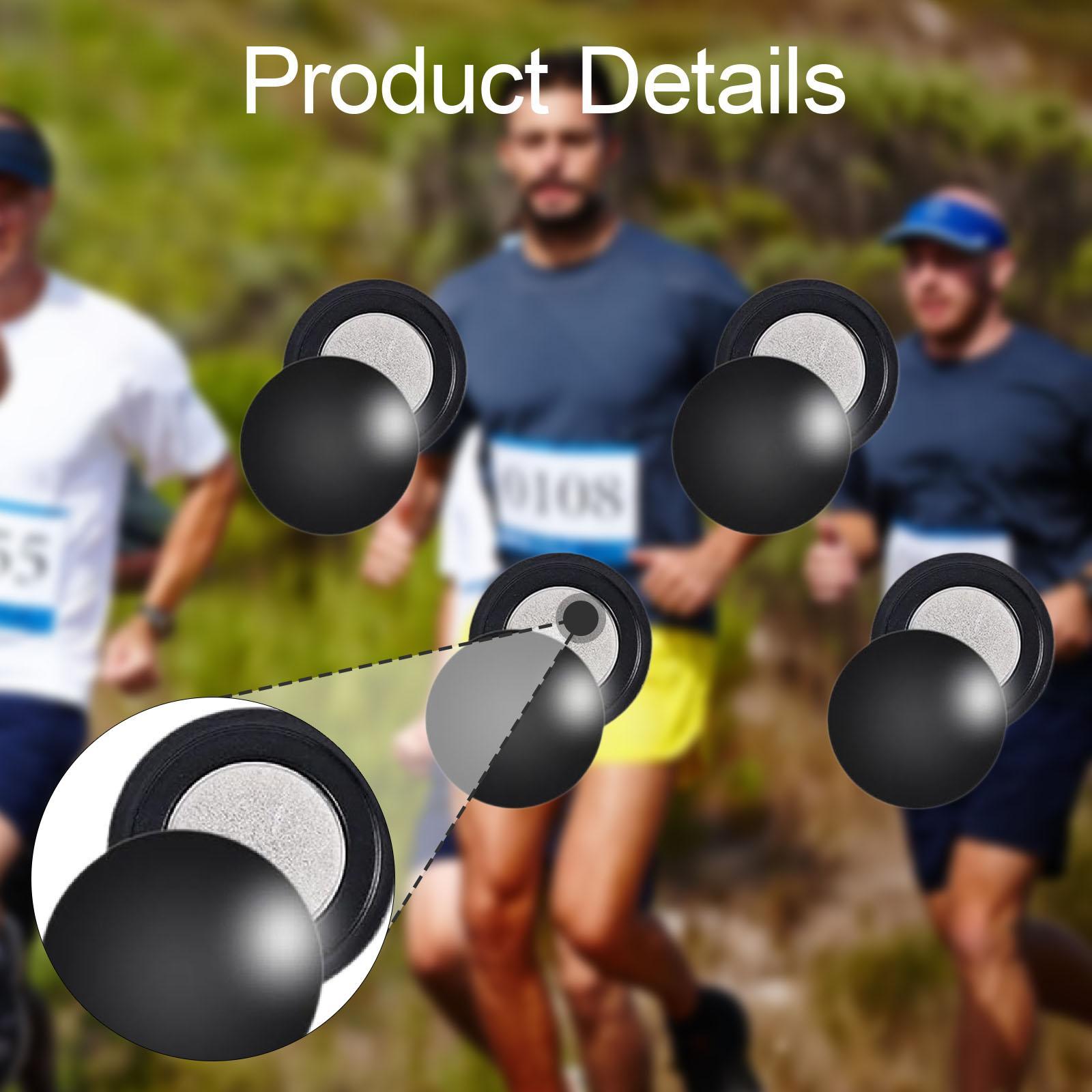 Running Gear Track - 4 Çift Manyetik Yarış Numarası Klipsleri