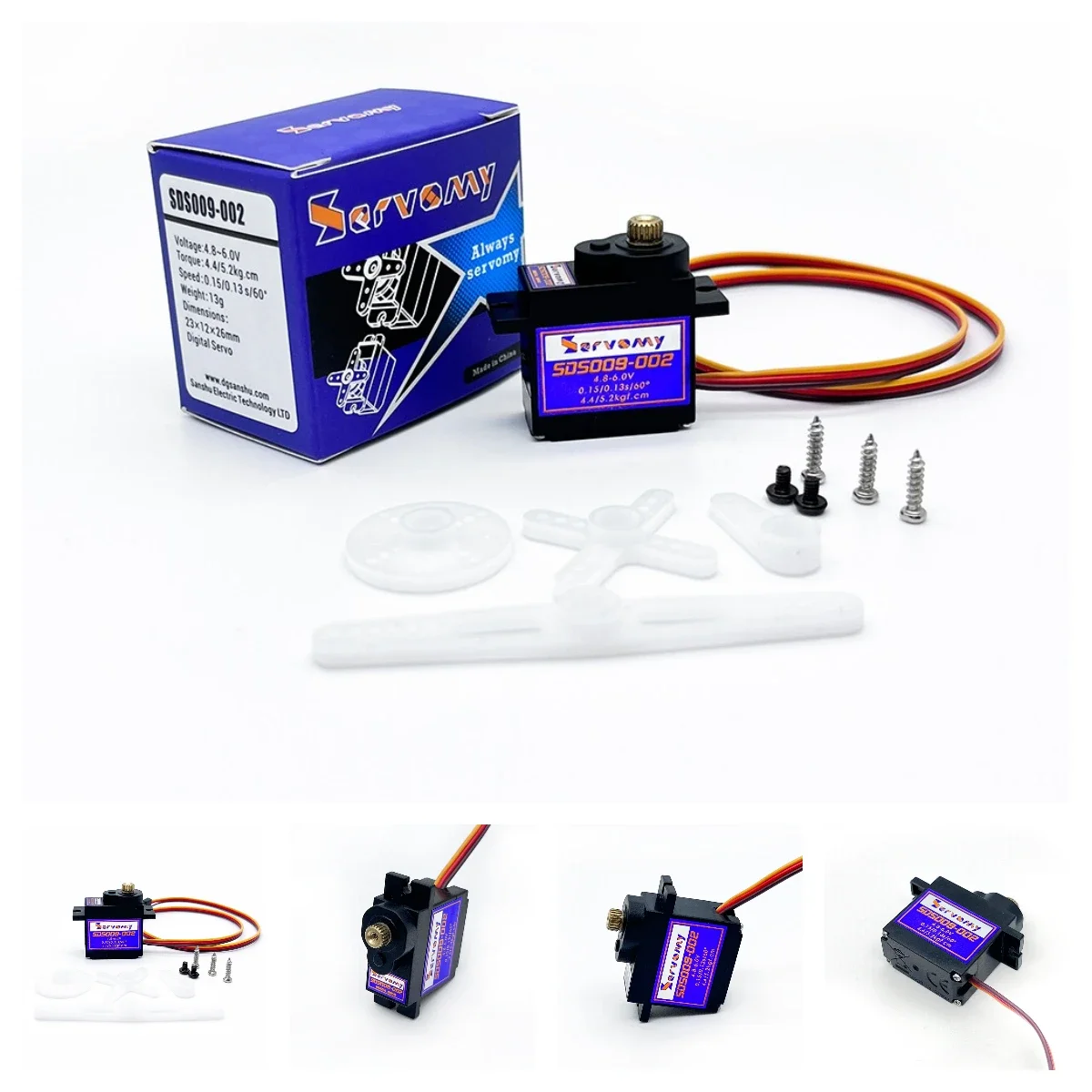 Running Gear Car - 4 adet Servomy SDS009-02 9g Servo